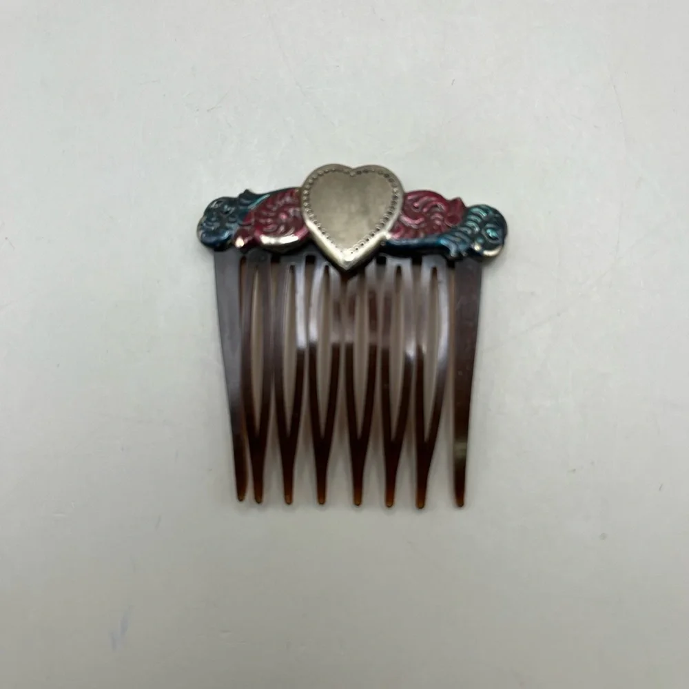Vintage Gold and Brown Hair Comb Set